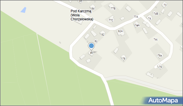 Wola Chorzelowska, Wola Chorzelowska, 80, mapa Wola Chorzelowska