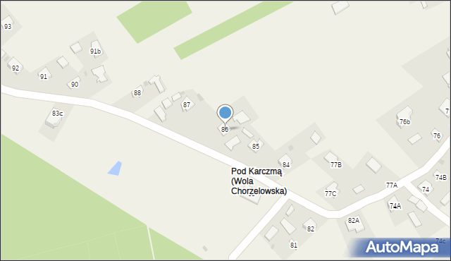 Wola Chorzelowska, Wola Chorzelowska, 86, mapa Wola Chorzelowska