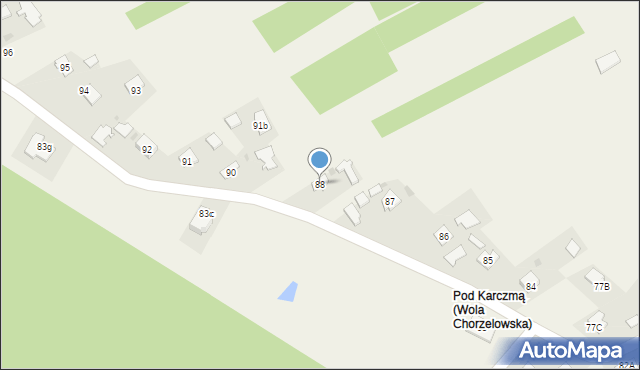 Wola Chorzelowska, Wola Chorzelowska, 88, mapa Wola Chorzelowska