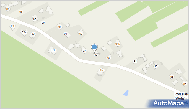 Wola Chorzelowska, Wola Chorzelowska, 91a, mapa Wola Chorzelowska