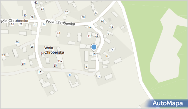 Wola Chroberska, Wola Chroberska, 10, mapa Wola Chroberska