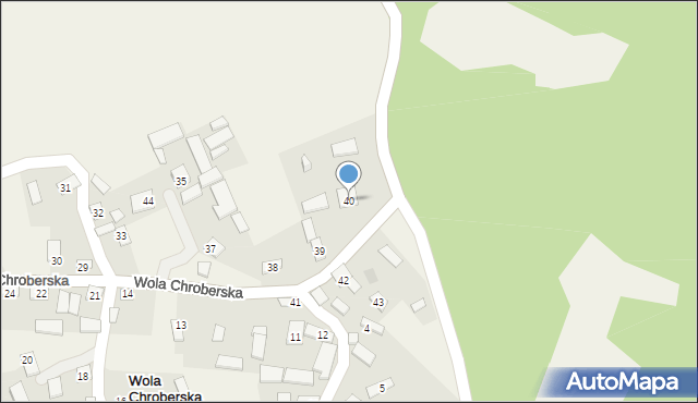 Wola Chroberska, Wola Chroberska, 40, mapa Wola Chroberska