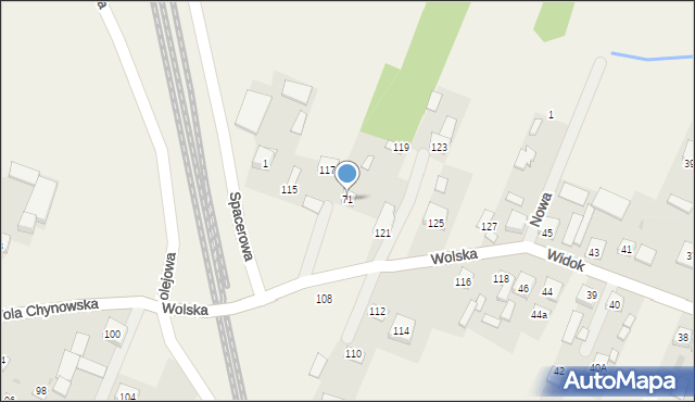Wola Chynowska, Wola Chynowska, 71, mapa Wola Chynowska