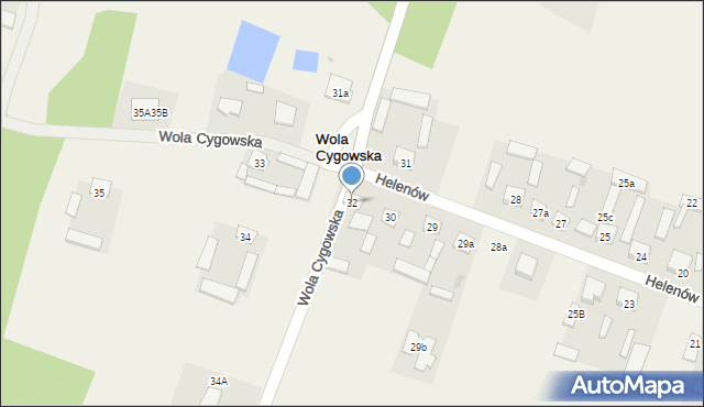 Wola Cygowska, Wola Cygowska, 32, mapa Wola Cygowska