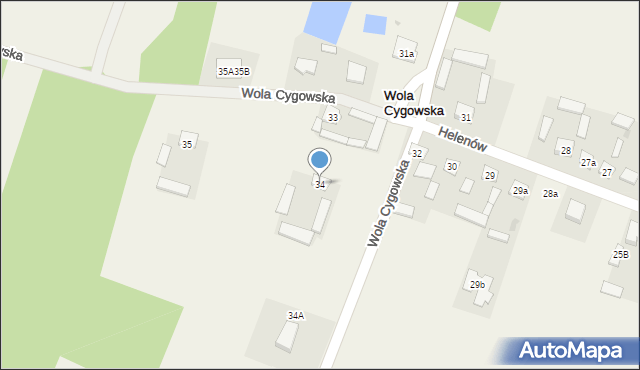 Wola Cygowska, Wola Cygowska, 34, mapa Wola Cygowska