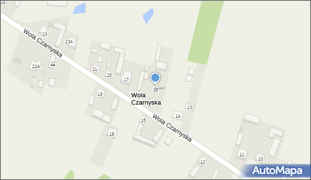 Wola Czarnyska, Wola Czarnyska, 16, mapa Wola Czarnyska