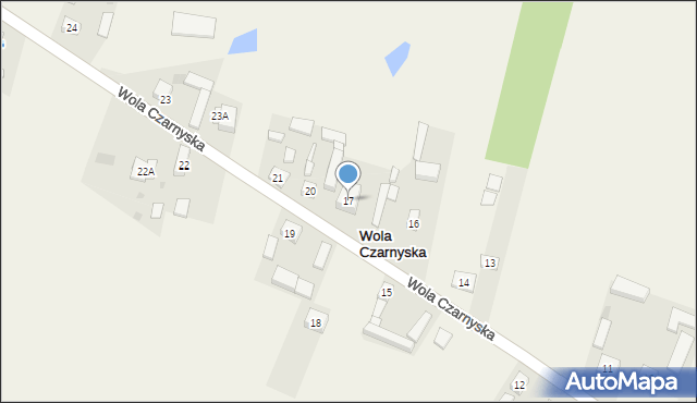 Wola Czarnyska, Wola Czarnyska, 17, mapa Wola Czarnyska