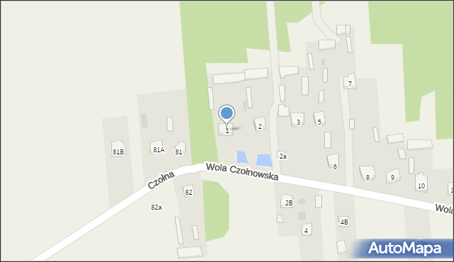 Wola Czołnowska, Wola Czołnowska, 1, mapa Wola Czołnowska