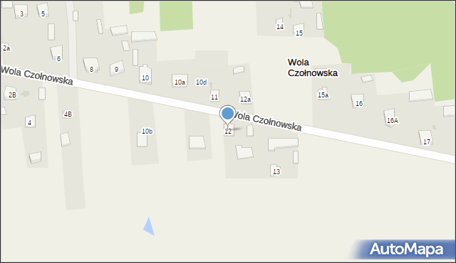 Wola Czołnowska, Wola Czołnowska, 12, mapa Wola Czołnowska