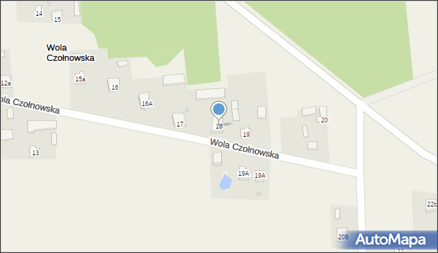 Wola Czołnowska, Wola Czołnowska, 18, mapa Wola Czołnowska