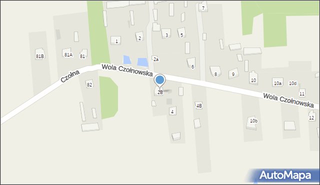 Wola Czołnowska, Wola Czołnowska, 2B, mapa Wola Czołnowska