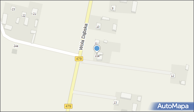 Wola Dąbska, Wola Dąbska, 11a, mapa Wola Dąbska