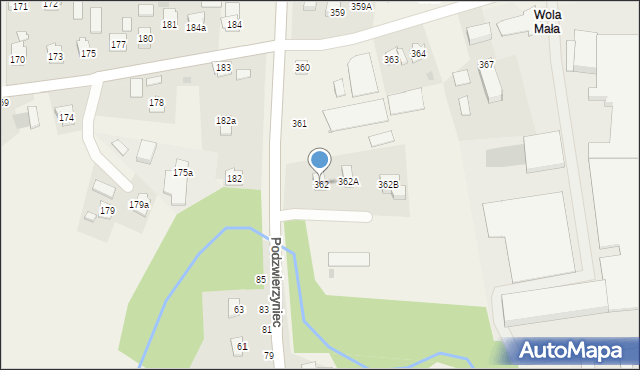 Wola Dalsza, Wola Dalsza, 362, mapa Wola Dalsza