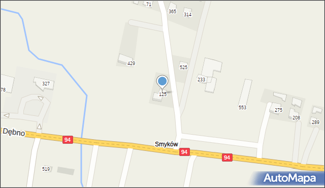 Wola Dębińska, Wola Dębińska, 125, mapa Wola Dębińska