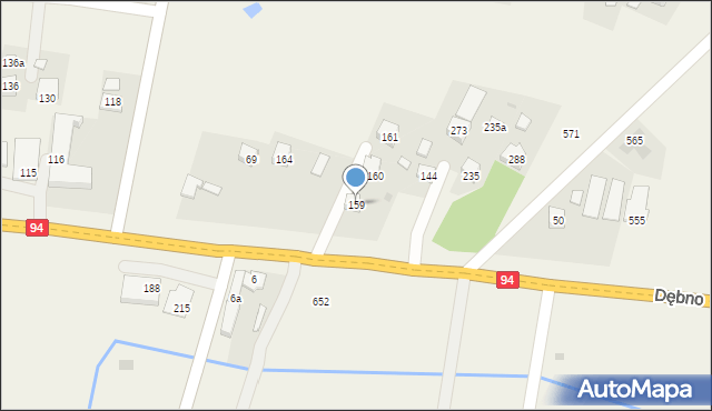 Wola Dębińska, Wola Dębińska, 159, mapa Wola Dębińska