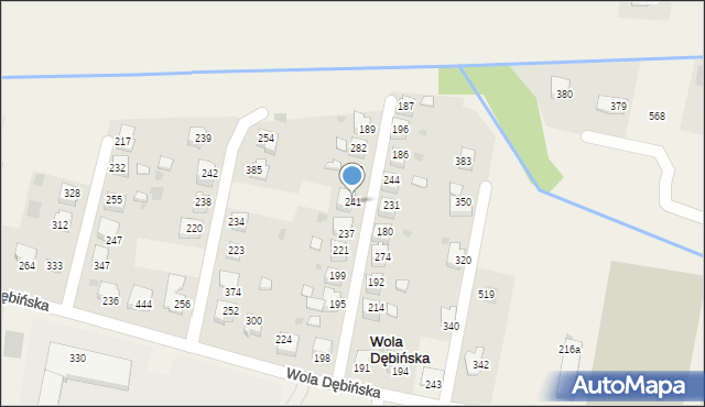 Wola Dębińska, Wola Dębińska, 241, mapa Wola Dębińska