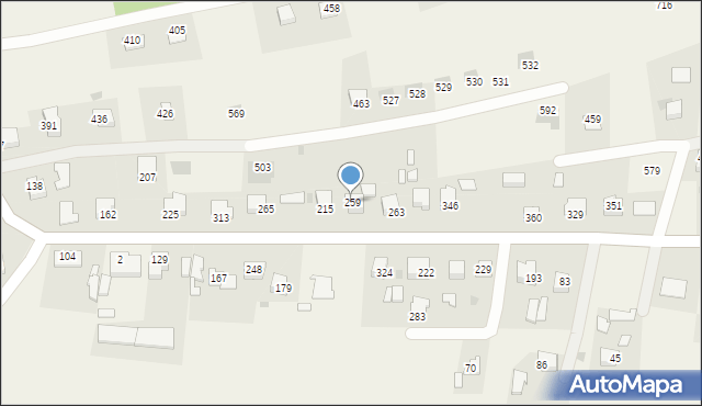 Wola Dębińska, Wola Dębińska, 259, mapa Wola Dębińska