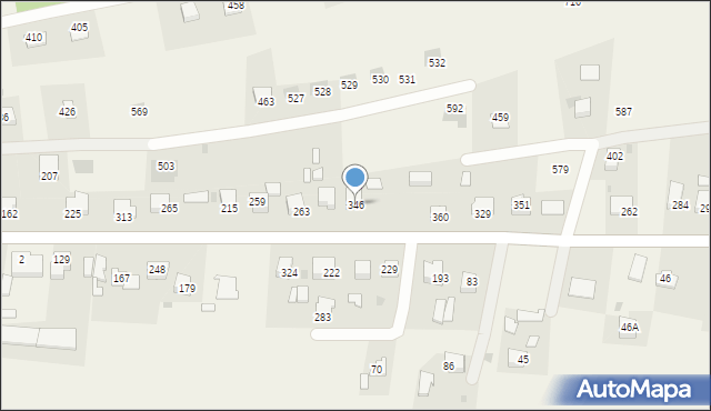 Wola Dębińska, Wola Dębińska, 346, mapa Wola Dębińska