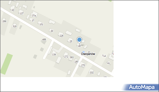 Wola Dębińska, Wola Dębińska, 42, mapa Wola Dębińska