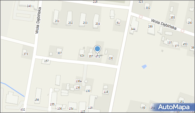 Wola Dębińska, Wola Dębińska, 471, mapa Wola Dębińska
