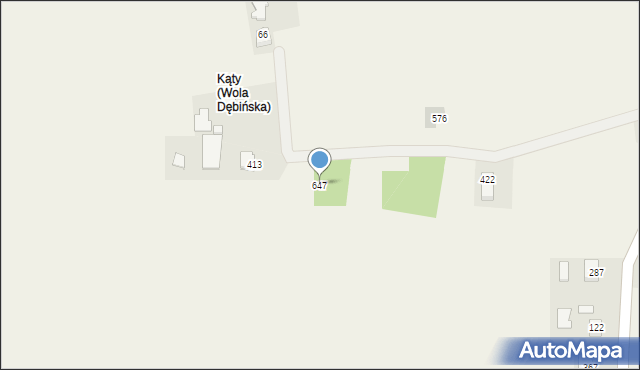 Wola Dębińska, Wola Dębińska, 647, mapa Wola Dębińska