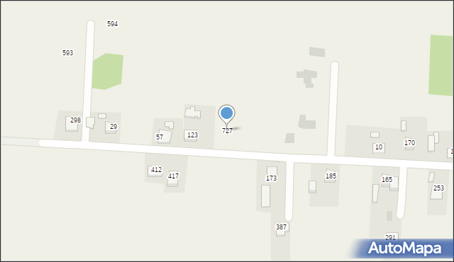 Wola Dębińska, Wola Dębińska, 727, mapa Wola Dębińska