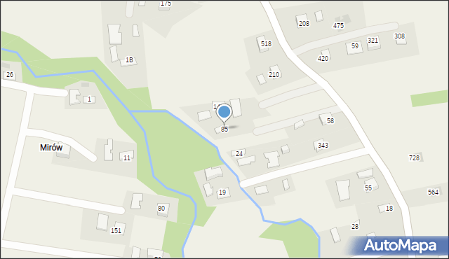 Wola Dębińska, Wola Dębińska, 85, mapa Wola Dębińska