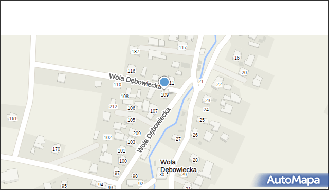 Wola Dębowiecka, Wola Dębowiecka, 109, mapa Wola Dębowiecka