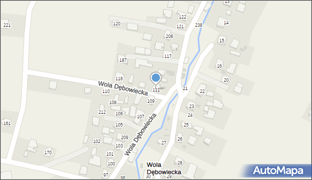Wola Dębowiecka, Wola Dębowiecka, 111, mapa Wola Dębowiecka