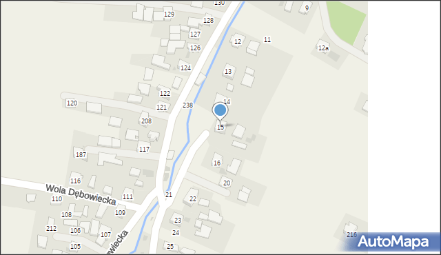 Wola Dębowiecka, Wola Dębowiecka, 15, mapa Wola Dębowiecka