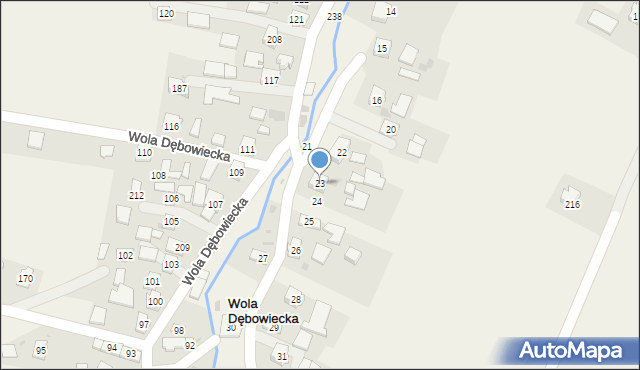 Wola Dębowiecka, Wola Dębowiecka, 23, mapa Wola Dębowiecka