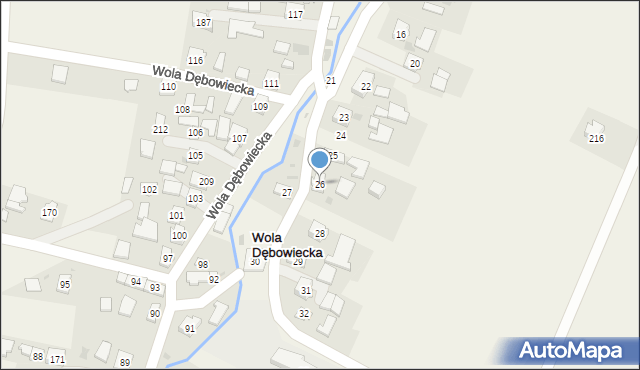 Wola Dębowiecka, Wola Dębowiecka, 26, mapa Wola Dębowiecka