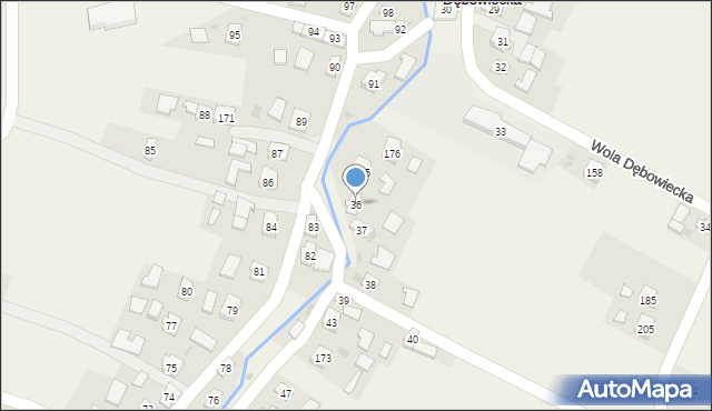 Wola Dębowiecka, Wola Dębowiecka, 36, mapa Wola Dębowiecka