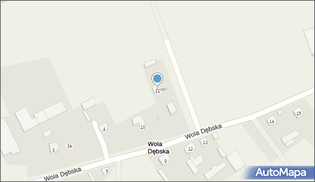 Wola Dębska, Wola Dębska, 11, mapa Wola Dębska
