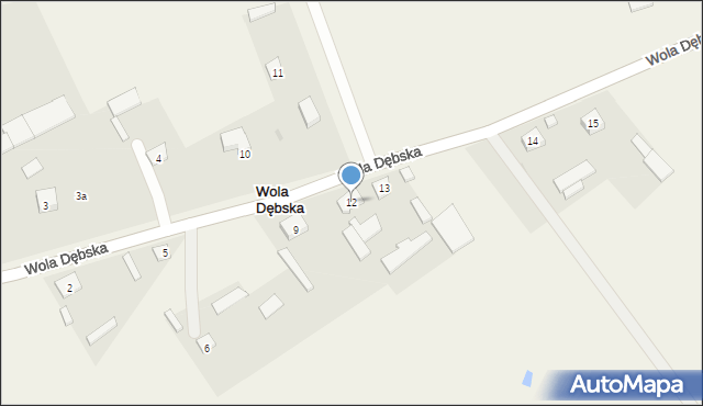 Wola Dębska, Wola Dębska, 12, mapa Wola Dębska