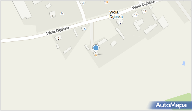 Wola Dębska, Wola Dębska, 6, mapa Wola Dębska