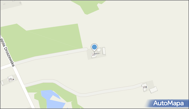 Wola Droszewska, Wola Droszewska, 107, mapa Wola Droszewska