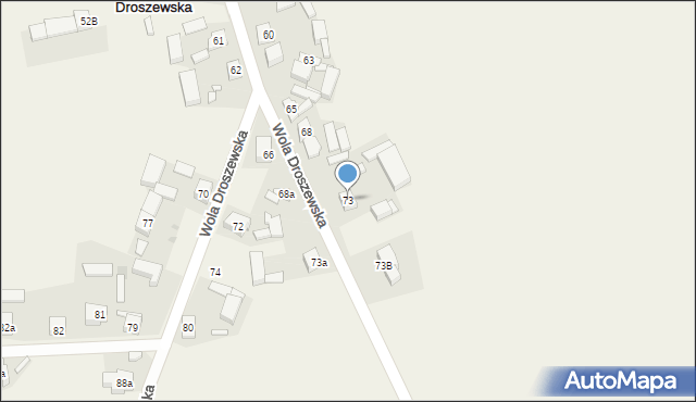 Wola Droszewska, Wola Droszewska, 73, mapa Wola Droszewska