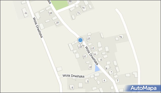 Wola Drwińska, Wola Drwińska, 14, mapa Wola Drwińska