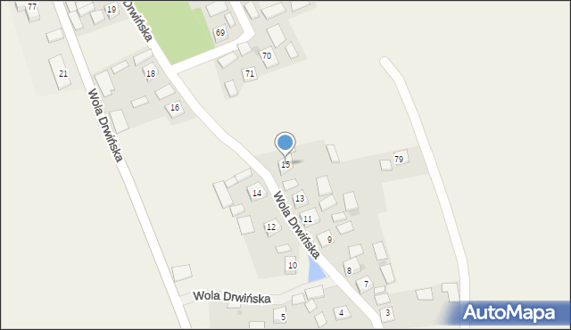 Wola Drwińska, Wola Drwińska, 15, mapa Wola Drwińska