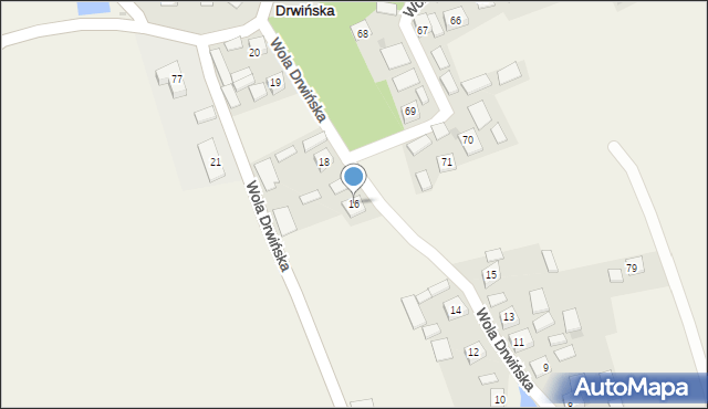 Wola Drwińska, Wola Drwińska, 16, mapa Wola Drwińska
