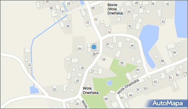 Wola Drwińska, Wola Drwińska, 28, mapa Wola Drwińska