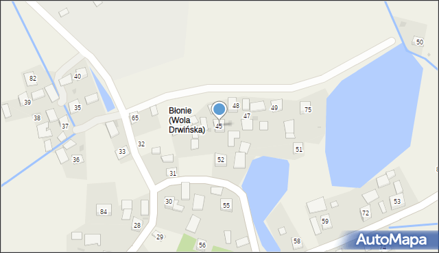 Wola Drwińska, Wola Drwińska, 45, mapa Wola Drwińska