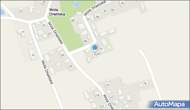 Wola Drwińska, Wola Drwińska, 71, mapa Wola Drwińska