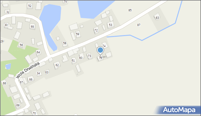 Wola Drwińska, Wola Drwińska, 76, mapa Wola Drwińska
