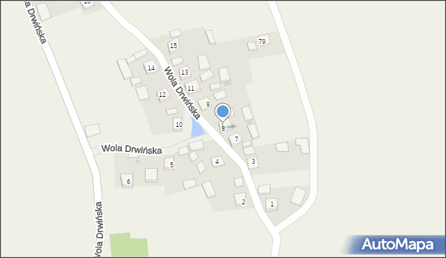 Wola Drwińska, Wola Drwińska, 8, mapa Wola Drwińska