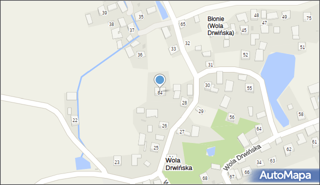 Wola Drwińska, Wola Drwińska, 84, mapa Wola Drwińska