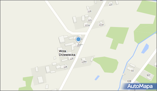 Wola Drzewiecka, Wola Drzewiecka, 123, mapa Wola Drzewiecka