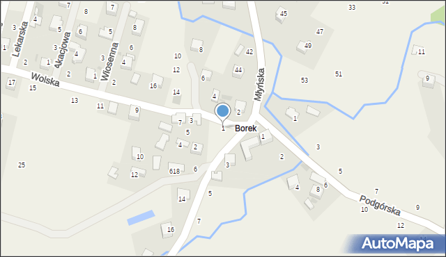 Wola Filipowska, Wolska, 1, mapa Wola Filipowska