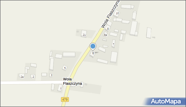 Wola Flaszczyna, Wola Flaszczyna, 6, mapa Wola Flaszczyna